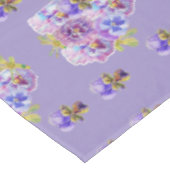 Shabby Chic Lila Pansy Floral Ditsy Tablette Tischdecke (Schrägansicht)