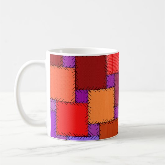 Shabby Chic-lila Patchwork-Schatten Kaffeetasse (Links)
