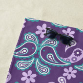 Shabby Chic Lila und blau Paisley Pattern Strandtuch (Beispiel)