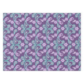 Shabby Chic Lila und blau Paisley Pattern Tischdecke (Vorderseite (Horizontal))