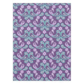 Shabby Chic Lila und blau Paisley Pattern Tischdecke (Vorderseite)