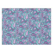 Shabby Chic Lila und blau Paisley Pattern Tischdecke (Vorderseite (Horizontal))
