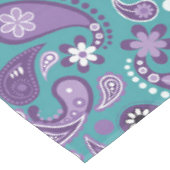 Shabby Chic Lila und blau Paisley Pattern Tischdecke (Schrägansicht)