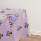 Shabby Chic Lilac Chintz Pansy Floral Tableclout Tischdecke (Beispiel)