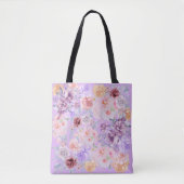 Shabby Chic Lilac Floral Bouquet Tasche (Vorderseite)