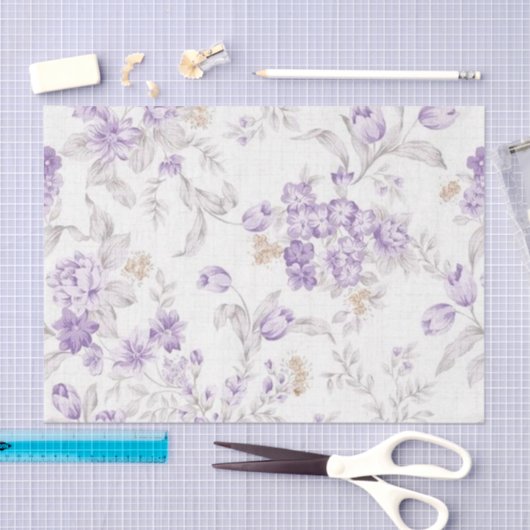 Shabby Chic Lilac Serie Design 3 Seidenpapier (Handwerk)
