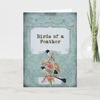 Shabby Chic Love Birds II Feiertagskarte