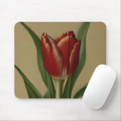 Shabby Chic Lovely Red Tulip Mousepad (Mit Mouse)