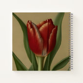 Shabby Chic Lovely Red Tulip Notizblock (Rückseite)