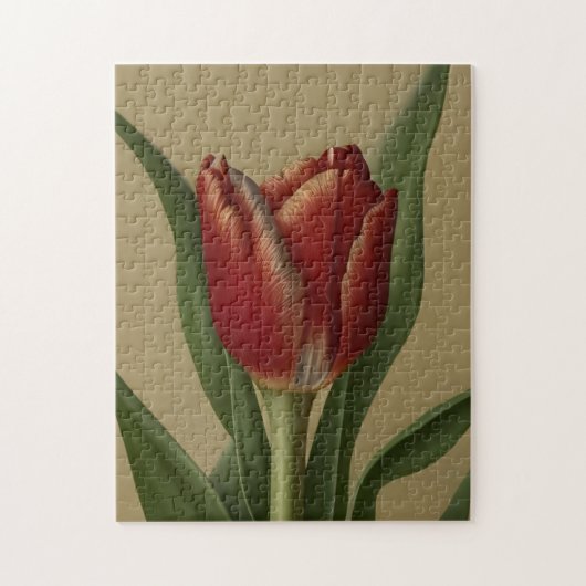 Shabby Chic Lovely Red Tulip Puzzle (Vertikal)