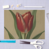 Shabby Chic Lovely Red Tulip Seidenpapier (Handwerk)