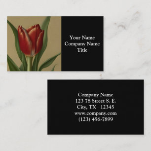 Shabby Chic Lovely Red Tulip Visitenkarte