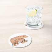 Shabby Chic Mama Bear Runder Pappuntersetzer (Vor Ort)
