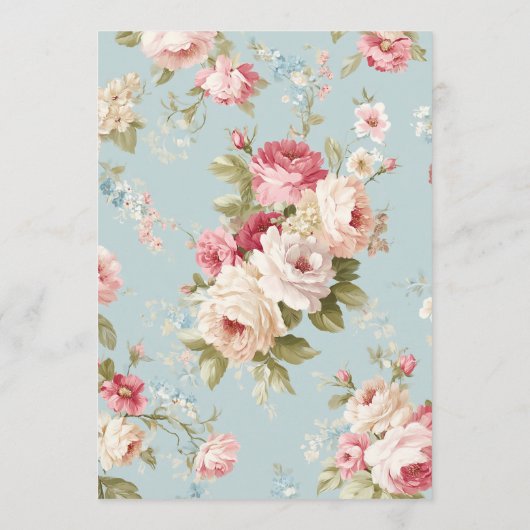 Shabby Chic Menükarte (Rückseite)