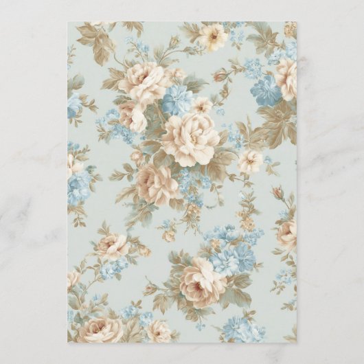 Shabby Chic Menükarte (Rückseite)