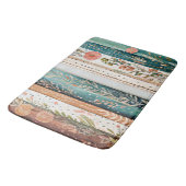Shabby Chic-Mischmuster Badematte (Schrägansicht)