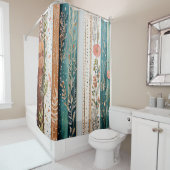 Shabby Chic-Mischmuster Duschvorhang (Beispiel)