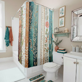 Shabby Chic-Mischmuster Duschvorhang