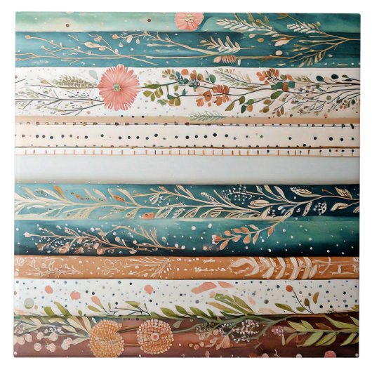 Shabby Chic-Mischmuster Fliese (Vorderseite)