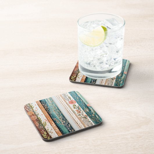 Shabby Chic-Mischmuster Getränkeuntersetzer (Rechte Seite)