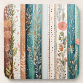 Shabby Chic-Mischmuster Getränkeuntersetzer (Vorderseite)