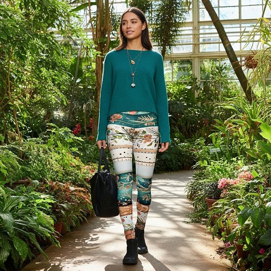 Shabby Chic-Mischmuster Leggings