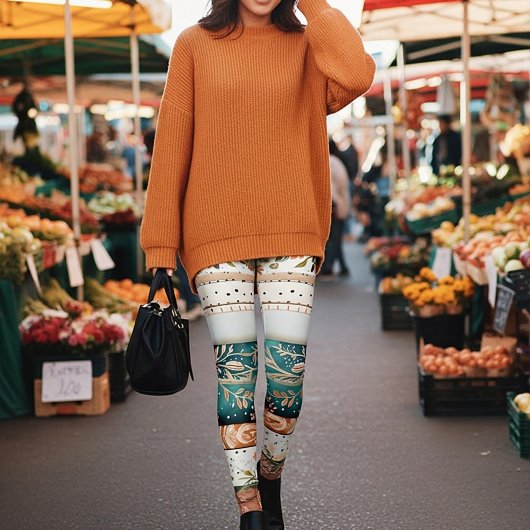 Shabby Chic-Mischmuster Leggings