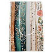 Shabby Chic-Mischmuster Mittlere Geschenktüte (Rückseite)