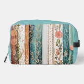 Shabby Chic-Mischmuster Monogramm Waschbeutel (Rückseite)