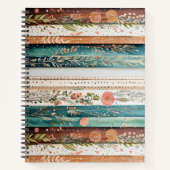 Shabby Chic-Mischmuster Notizblock (Vorderseite)