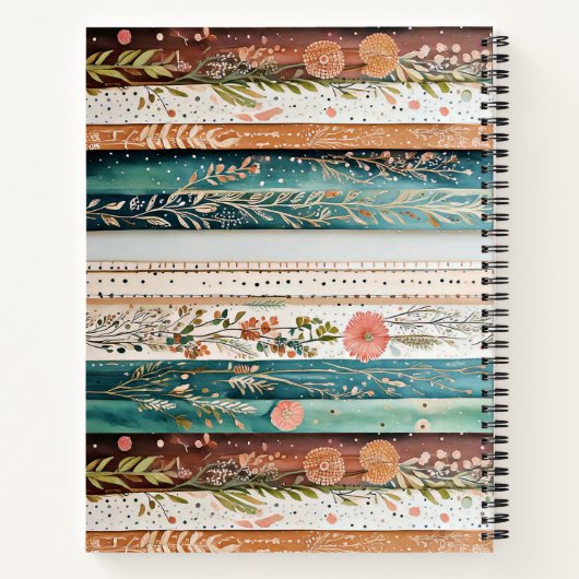 Shabby Chic-Mischmuster Notizblock (Rückseite)