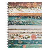 Shabby Chic-Mischmuster Notizblock (Vorderseite)