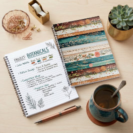 Shabby Chic-Mischmuster Notizblock