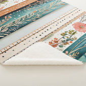 Shabby Chic-Mischmuster Sherpadecke (3/4)