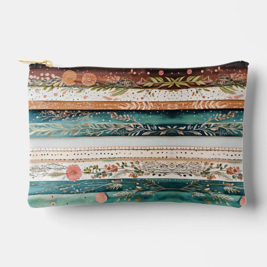 Shabby Chic-Mischmuster Zubehörtasche (Vorderseite)