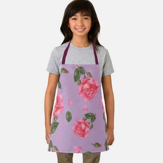 Shabby Chic mit rosa Rosen Muster Schürze (Insitu)