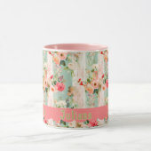 Shabby Chic mit Scallop Name Tasse (Zentrum)