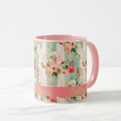 Shabby Chic mit Scallop Name Tasse (VorderseiteRechts)
