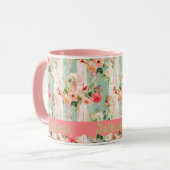 Shabby Chic mit Scallop Name Tasse (Vorderseite Links)