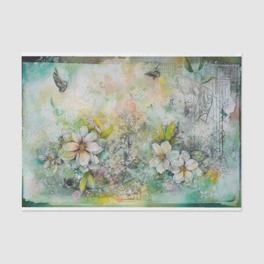 Shabby Chic Mixed Media Seidenpapier (Vorderseite)