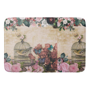 Shabby Chic, Muster, viktorianisch, Vintage Collag Badematte