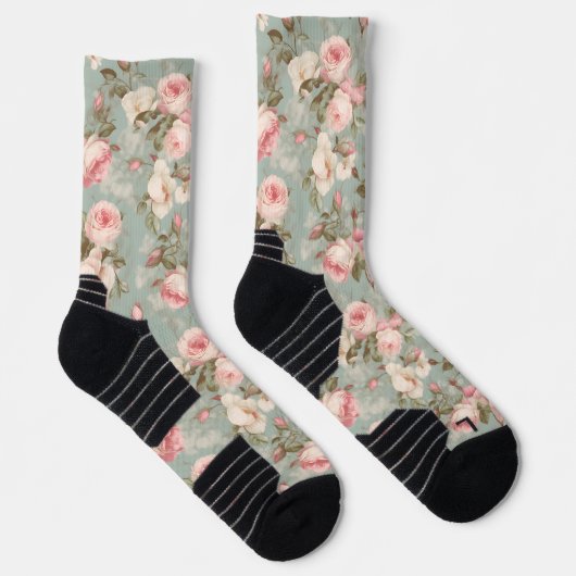 Shabby Chic Muster Vintag Socken (Rechts)
