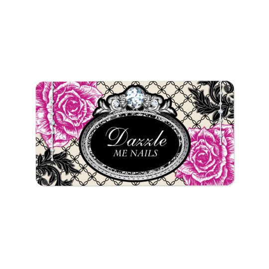 Shabby Chic-Nagel-Salon-Aufkleber Adressaufkleber