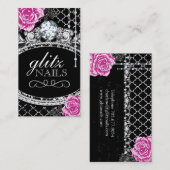 Shabby Chic-Nagel-Salon-Geschäfts-Karten Visitenkarte (Vorne/Hinten)