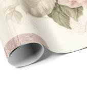 Shabby Chic Not Weihnachten Blumenstrauß Tartan Geschenkpapier (Rolleneckpunkt)