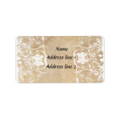 Shabby Chic Old Parchment Address Labels Adressaufkleber (Vorne)