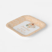 Shabby Chic Orange Little Pumpkin Baby Dusche Pappteller (Gewinkelt)