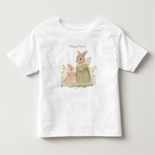 Shabby Chic Osterkaninchen Kleinkind T - Shirt (Vorderseite)