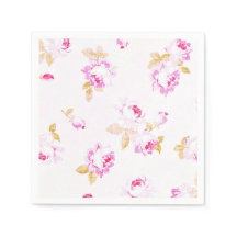 Shabby Chic Pale Pink Rose Papier Napkin