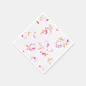 Shabby Chic Pale Pink Rose Papier Napkin Serviette (Ecke)